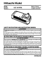 Hitachi Koki UC 14YFA Safety & Instruction Manual preview