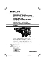 Hitachi Koki W 4YD Handling Instructions Manual preview