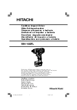 Hitachi Koki WH 10DFL Handling Instructions Manual preview