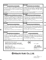 Preview for 57 page of Hitachi Koki WH 14 Handling Instructions Manual