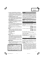 Preview for 25 page of Hitachi Koki WH 14DBAL2 Handling Instructions Manual