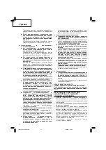 Предварительный просмотр 72 страницы Hitachi Koki WH 14DCAL Handling Instructions Manual