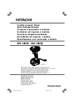 Hitachi Koki WH 14DDL Handling Instructions Manual preview