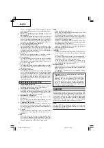 Предварительный просмотр 12 страницы Hitachi Koki WH 14DSAL Handling Instructions Manual