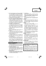 Предварительный просмотр 21 страницы Hitachi Koki WH 14DSAL Handling Instructions Manual