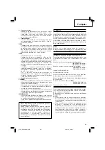 Предварительный просмотр 65 страницы Hitachi Koki WH 14DSAL Handling Instructions Manual