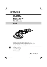Hitachi Koki X 303 Handling Instructions Manual preview