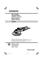 Предварительный просмотр 1 страницы Hitachi Koki X 303 Handling Instructions Manual