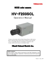 Предварительный просмотр 1 страницы Hitachi Kokusai Electric HV-F203SCL Operation Manual