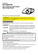 Hitachi Maxell CP-CX251N User Manual preview