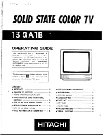 Preview for 1 page of Hitachi 13GA1B Operating Manual