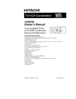 Hitachi 13VR7B Owner'S Manual preview