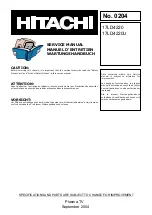 Предварительный просмотр 1 страницы Hitachi 17LD4220 Service Manual