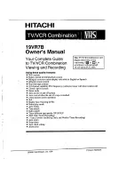 Hitachi 19VR7B Owner'S Manual preview