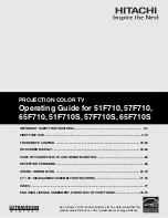 Hitachi 1F710 Operating Manual preview