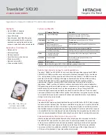 Preview for 1 page of Hitachi 2.5-INCH HTS543232L9A300 Datasheet