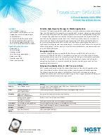 Preview for 1 page of Hitachi 2.5-Inch Mobile 5400 RPM 9.5mm Travelstar HTS545050B9A300 Datasheet