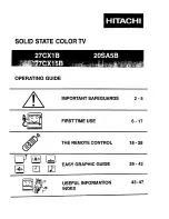 Preview for 1 page of Hitachi 20SA5B Operating Manual