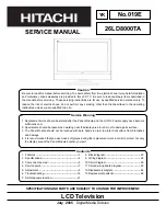 Hitachi 26LD8000TA Service Manual preview