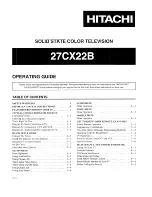 Preview for 1 page of Hitachi 27CX22B Operating Manual