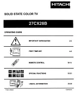 Hitachi 27CX28B Operating Manual preview