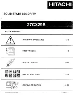 Preview for 1 page of Hitachi 27CX29B Operating Manual