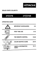 Preview for 1 page of Hitachi 27CX75B Operating Manual