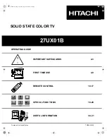 Hitachi 27UX01 Operating Manual предпросмотр