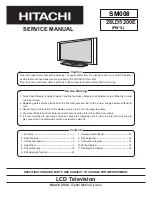 Preview for 1 page of Hitachi 28LD5200E Service Manual