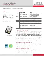 Hitachi 3.5-INCH Deskstar HDS5C3030ALA630 Datasheet предпросмотр