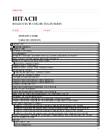 Preview for 1 page of Hitachi 31CX4B, 31UX5B Operating Manual