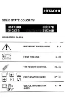 Hitachi 31CX5B Operating Manual preview