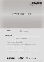 Hitachi 32C11 Owner'S Manual preview