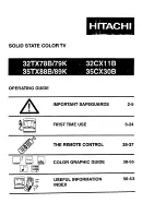 Hitachi 32CX11B Operating Manual preview