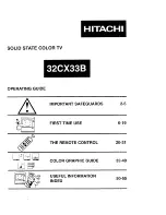 Preview for 1 page of Hitachi 32CX33B Operating Manual