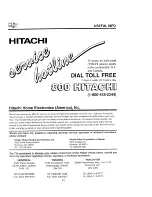 Preview for 54 page of Hitachi 32CX33B Operating Manual