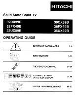 Hitachi 32CX39B Operating Manual preview