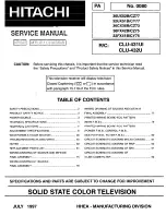 Hitachi 32FX41 B/CY75 Service Manual preview