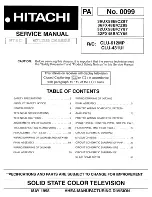 Предварительный просмотр 1 страницы Hitachi 32FX48B/CY85 Service Manual