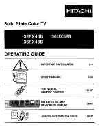 Hitachi 32FX48B Operating Manual preview