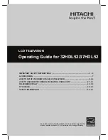 Hitachi 32HDL52 - 32" LCD TV Operating Manual preview