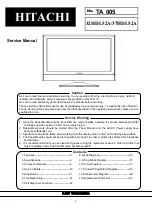 Hitachi 32HDL52A Service Manual preview