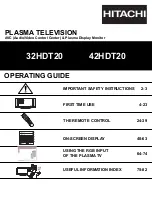 Hitachi 32HDT20 Operating Manual preview