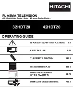 Preview for 1 page of Hitachi 32HDT20 Operating Manual