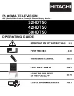 Предварительный просмотр 1 страницы Hitachi 32HDT50 Operating Manual