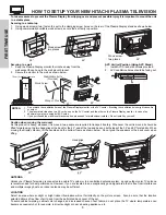 Предварительный просмотр 6 страницы Hitachi 32HDX60 Operating Manual