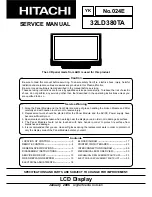 Hitachi 32LD380TA Service Manual preview