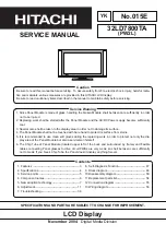 Preview for 1 page of Hitachi 32LD7800TA Service Manual