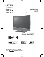 Hitachi 32LD9800TA User Manual preview