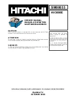 Preview for 1 page of Hitachi 32PD3000 Service Manual